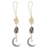 2Pcs Nuggets Natural Amethyst & Citrine Hanging Suncatchers AJEW-GL0003-29-1