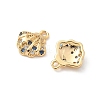 Brass Micro Pave Cubic Zirconia Charms KK-C099-01D-G-2