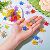 48Pcs 12 Styles Frosted Acrylic Pendants PALLOY-TA0002-52-6