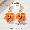 Flower Iron & Enamel Dangle Stud Earrings FS-WG46819-01-4
