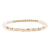 Porcelain & Synthetic Non-magnetic Hematite Beads Stretch Bracelets for Women KP6261-3-1