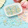 50G Baking Paint Glass Twisted Bugle Beads GLAA-SZ0002-06-5