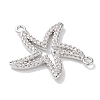 Rack Plating Brass Micro Pave Clear Cubic Zirconia Connector Charms KK-Z039-37P-2