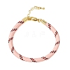 Braided Round Polyester Cord Bracelet Makings FB-CBAEDA0-01G-30-1