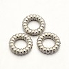 Ring Zinc Alloy Spacer Beads PALLOY-N0109-01-2