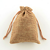 Polyester Imitation Burlap Packing Pouches Drawstring Bags LS-X-ABAG-R004-14x10cm-03-3