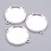 Tibetan Style Cabochon Connector Settings LS-X-TIBE-C074-S-FF-1