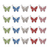 30Pcs 5 Colors Zinc Alloy Butterfly Jewelry Charms FIND-TA0001-61-2