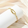 304 Stainless Steel Oval Link Bracelets BJEW-JB13935-1