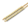 Brass Micro Pave Cubic Zirconia Box Chain Slider Bracelet Makings KK-P233-10G-01-4