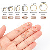 GOMAKERER 120Pcs 6 Styles Brass Split Rings KK-GO0001-52-2