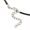 Angel Shape Alloy with Glass Pendant Necklaces NJEW-JN04560-7