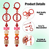 Spritewelry 5Pcs Alloy and Brass Bar Beadable Keychain for Jewelry Making DIY Crafts DIY-SW0001-15B-3