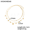 304 Stainless Steel Double Layer Necklaces STAS-OY016-76G-2