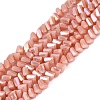 Electroplate Opaque Glass Beads Strands EGLA-Q139-01A-C04-1