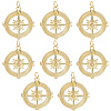 8Pcs Brass Pendants KK-SC0007-25-1