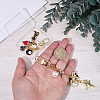 2Pcs 2 Styles Alloy Enamel Pendant Decorations HJEW-BM0001-46C-3
