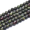 Natural Dragon Blood Jasper Beads Strands G-K310-A26-8mm-1