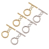 20Sets 2 Colors Ion Plating(IP) 304 Stainless Steel Ring Toggle Clasps STAS-CJ0001-204-1