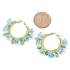 Glass Hoop Earrings EJEW-TA00589-01-2