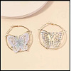 Alloy & Embroidery Cloth Hoop Earrings FS-WG7CC6D-01-2