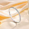 Non-Tarnish 304 Stainless Steel Smooth Hinged Bangles LS-BJEW-Q772-01P-5