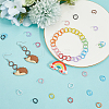 360Pcs 12 Colors Baking Paint Iron Open Jump Rings IFIN-SC0001-89-3