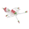 Christmas Glass Seed Elfin Beaded Big Pendants PALLOY-MZ01040-02-3