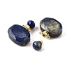 Natural Lapis Lazuli Perfume Bottle Pendants G-L623-07G-03-3