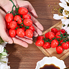 2Pcs Plastic Imitation Cherry Tomato AJEW-SP0004-32-3
