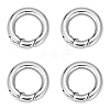 Unicraftale 4Pcs Smooth 304 Stainless Steel Spring Gate Rings STAS-UN0041-72-1
