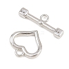 Heart Brass Toggle Clasps KK-G548-43P-02-2