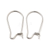 Tarnish Resistant 316 Surgical Stainless Steel Hoop Earrings Findings Kidney Ear Wires STAS-E009-6-1