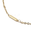 Ion Plating(IP) 304 Stainless Steel Rectangle Link Chain Necklace X-NJEW-K249-04G-2