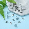 100Pcs 304 Stainless Steel Stud Earring Findings STAS-YW0001-43C-6