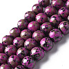 Spray Painted Non-magnetic Synthetic Hematite Beads Strands G-N337-06A-1