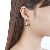 Brass Dangle Hoop Earrings EJEW-BB31956-2