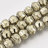 Electroplate Glass Beads Strands EGLA-T018-01-B03-1