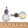 Opalite & Natural Amethyst Pendants G-G147-06P-06-3