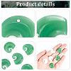   60Pcs 2 Colors Imitation Jade Glass Pendants GLAA-PH0001-96-6