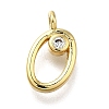 Brass Micro Pave Cubic Zirconia Pendants KK-B132-12G-O-1