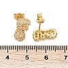 Brass Micro Pave Cubic Zirconia Stud Earrings EJEW-Z091-04G-F-3