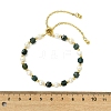 Adjustable Natural Gemstone & Cultured Freshwater Pearl Beads Slider Bracelets for Women BJEW-JB13609-3