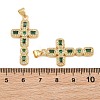 Brass Micro Pave Cubic Zirconia Pendants CU-CBADC6C-12G-01-3