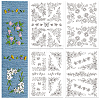 4 Sheets 11.6x8.2 Inch Stick and Stitch Embroidery Patterns DIY-WH0455-136-1