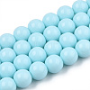 Opaque Solid Color Glass Beads Strands LS-GLAA-T032-P10mm-10-1