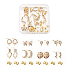 Brass Clear Cubic Zirconia Stud Earring Findings KK-TA0001-04G-1