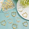 Olycraft 24Pcs 2 Colors Cat Head Alloy Small Handmade Pendant FIND-OC0001-51-5