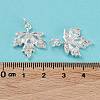 Rack Plating Brass Clear Cubic Zirconia Pendants KK-B078-02S-01-4