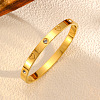 304 Stainless Steel Rhinestone Hinged Bangles for Women FS-WGBF11B-02-1